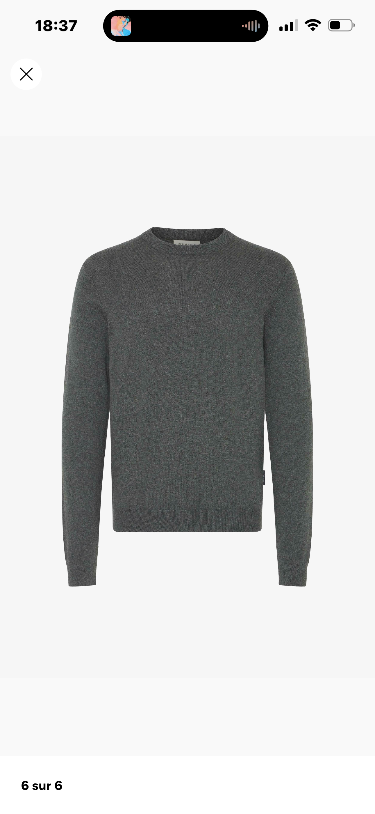 Pull col rond - Gris - Casual Friday