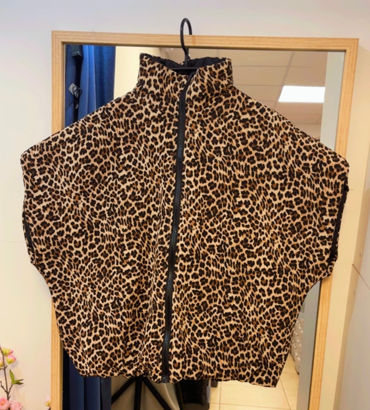 Doudoune - Réversible noir-léopard