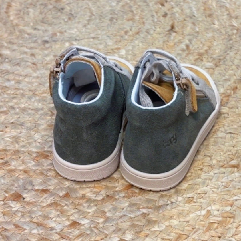 Baskets - Kaki moutarde zip - Bopy