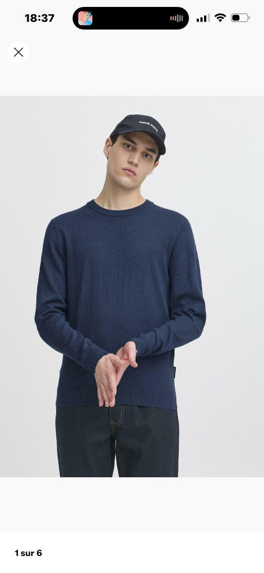 Pull col rond - Marine - Casual Friday
