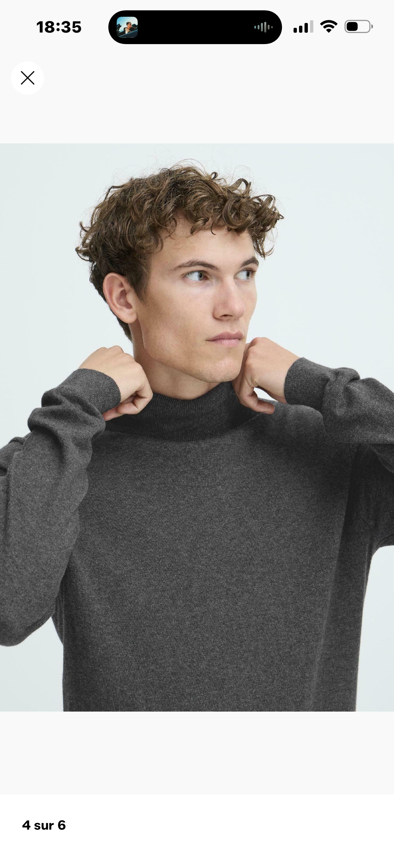 Pull col roulé - Gris - Casual Friday