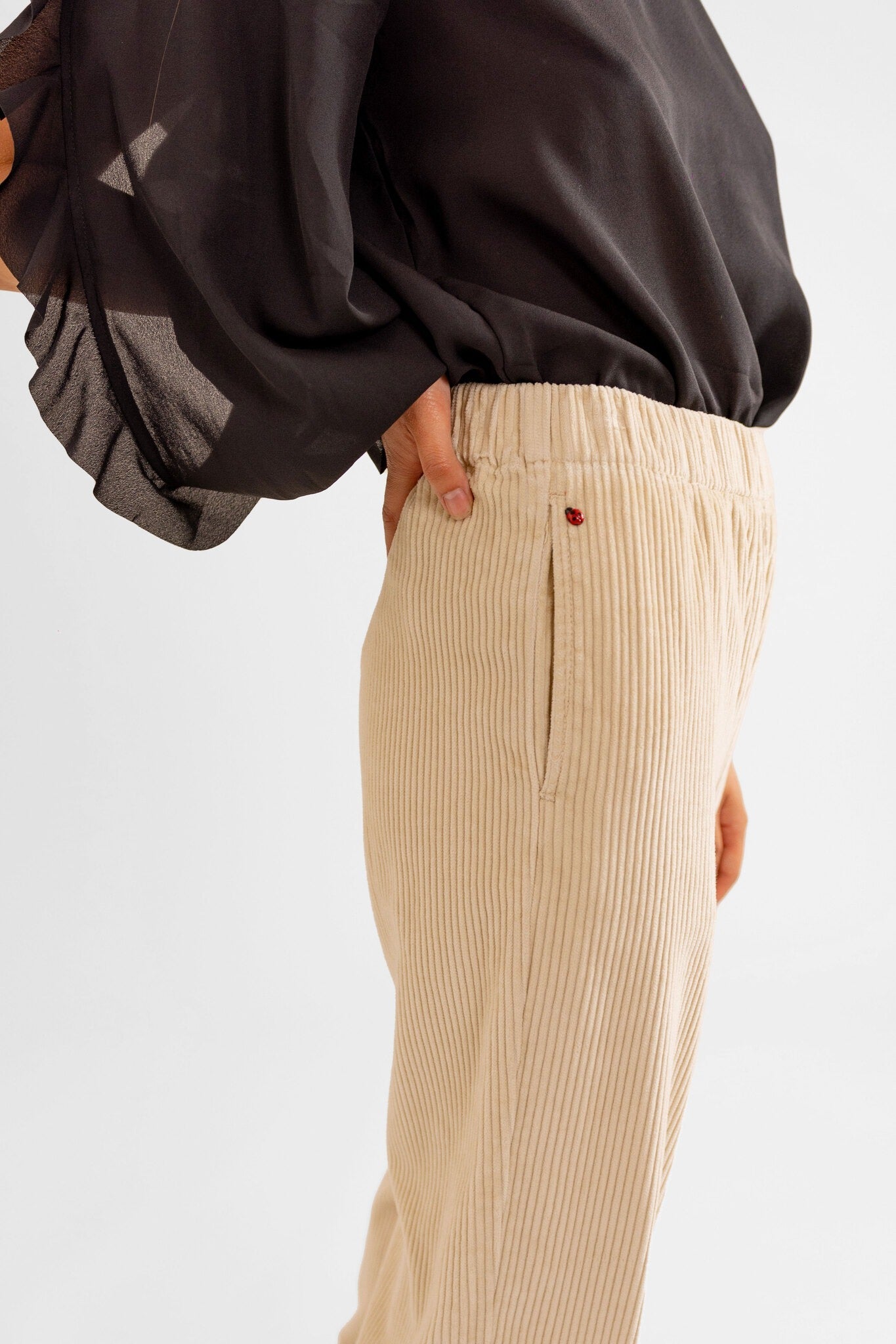 Pantalon velours - France beige - FAM