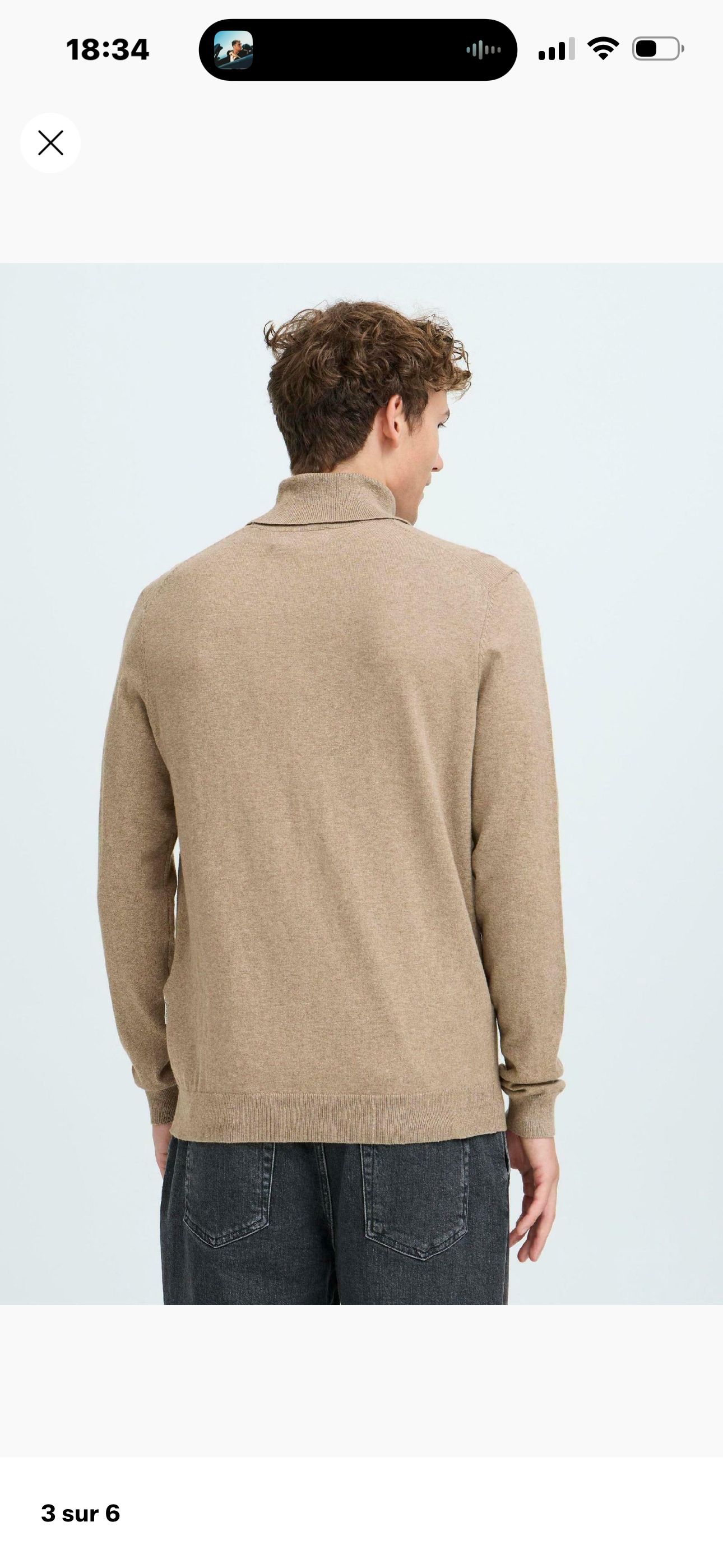 Pull col roulé - Beige - Casual Friday