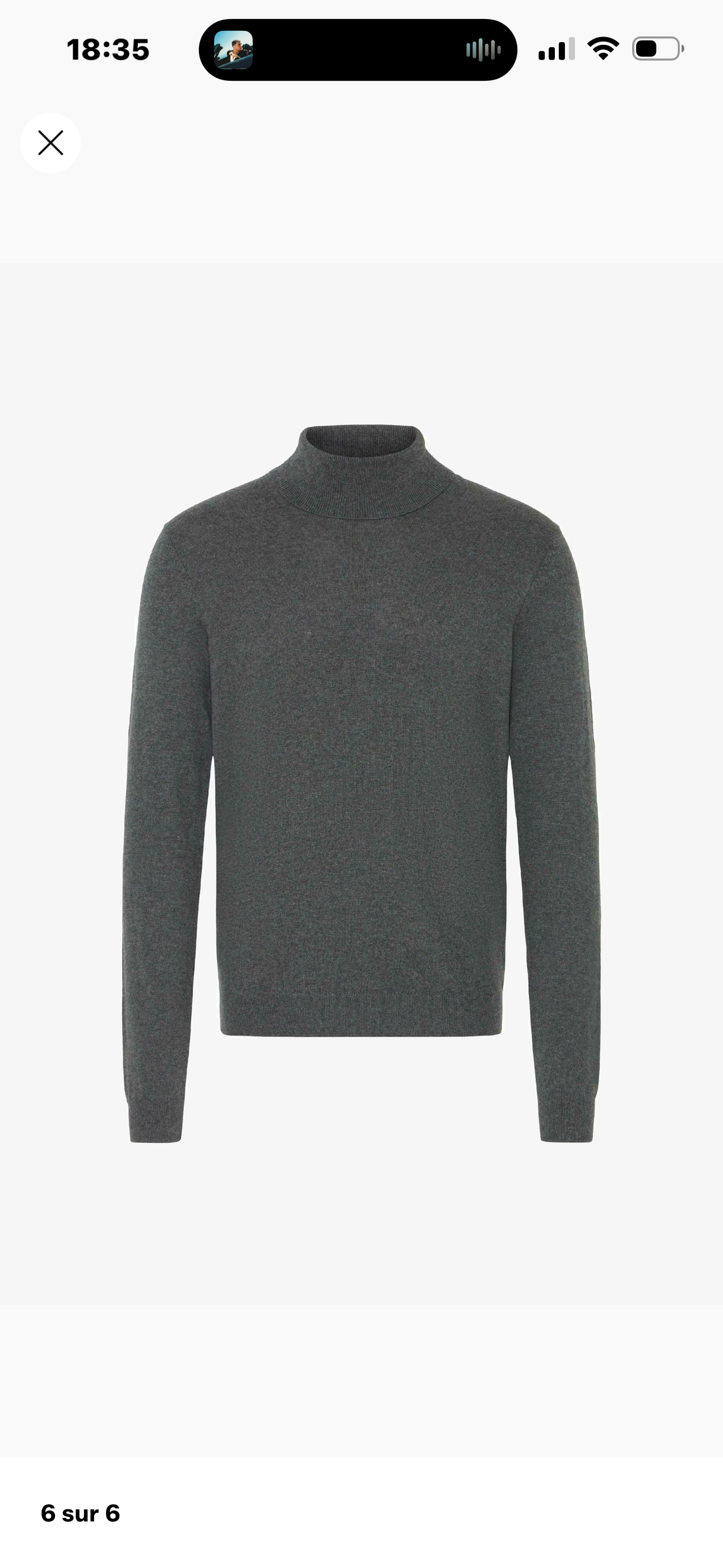 Pull col roulé - Gris - Casual Friday