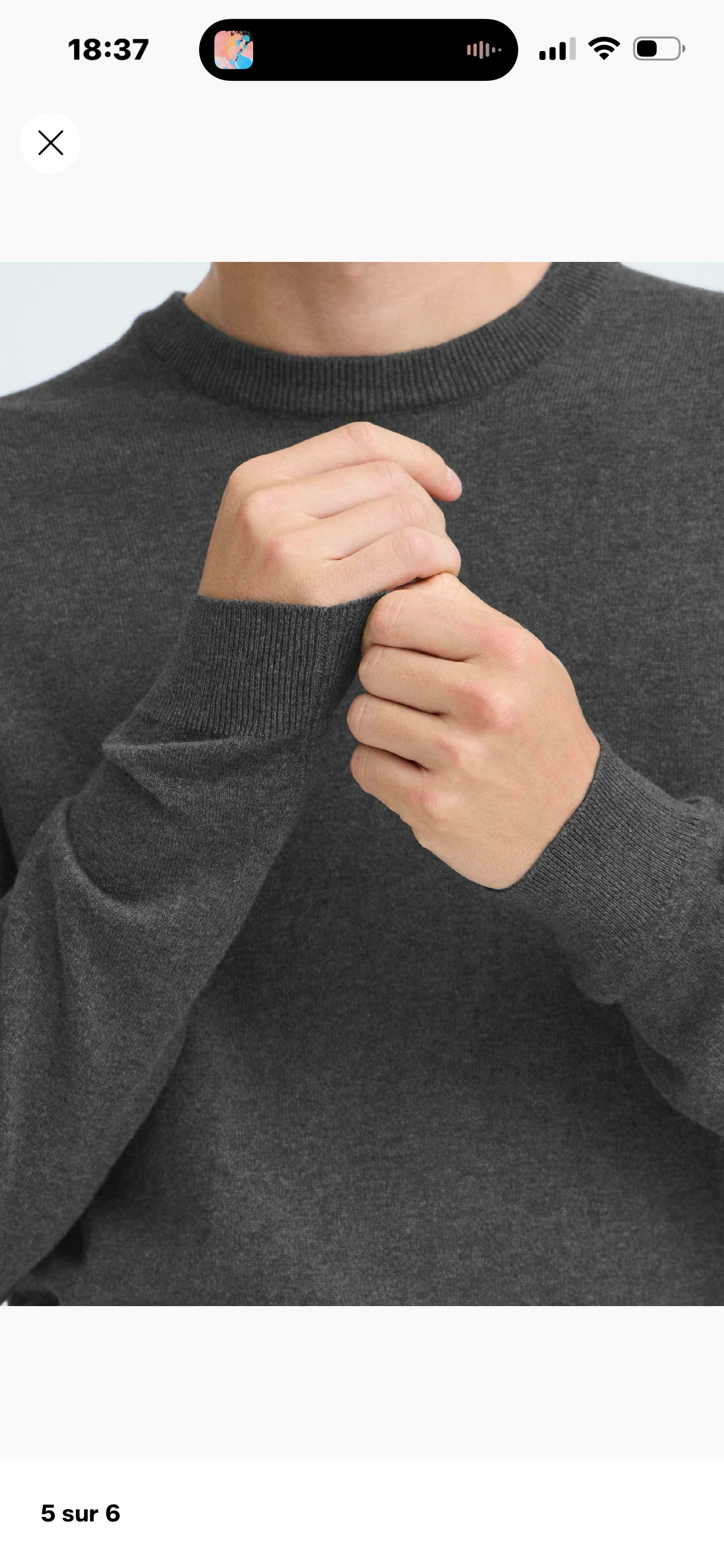 Pull col rond - Gris - Casual Friday