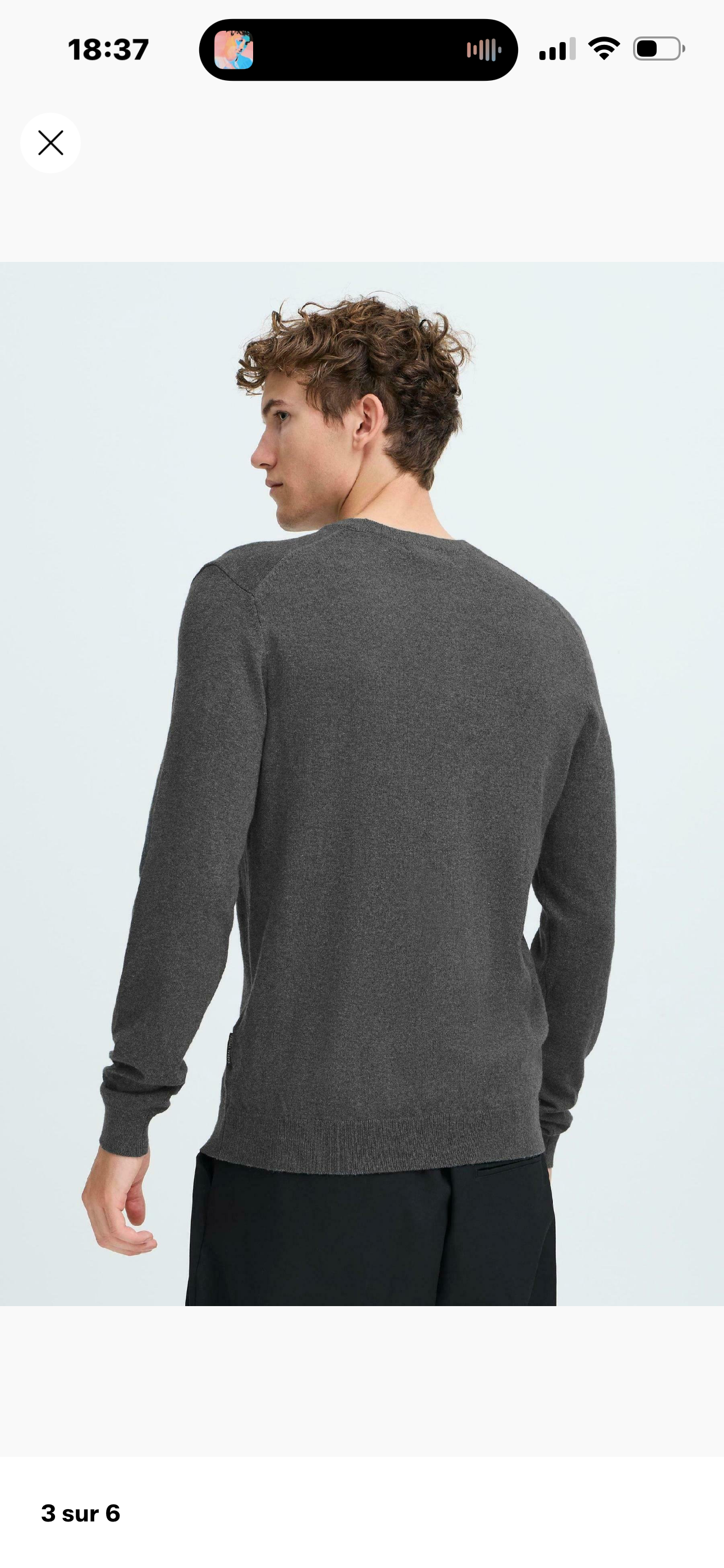 Pull col rond - Gris - Casual Friday