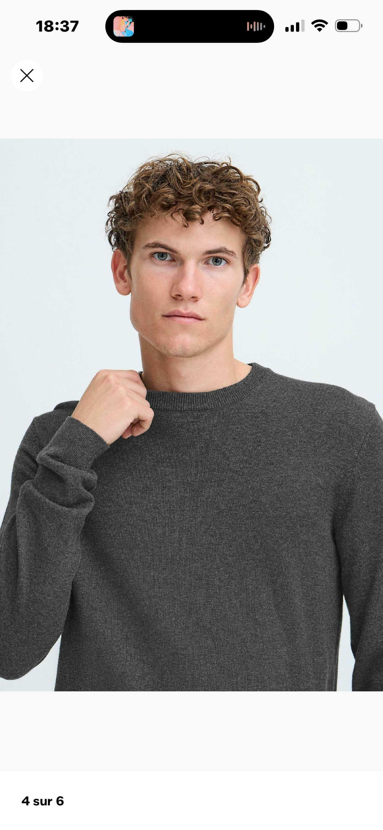Pull col rond - Gris - Casual Friday