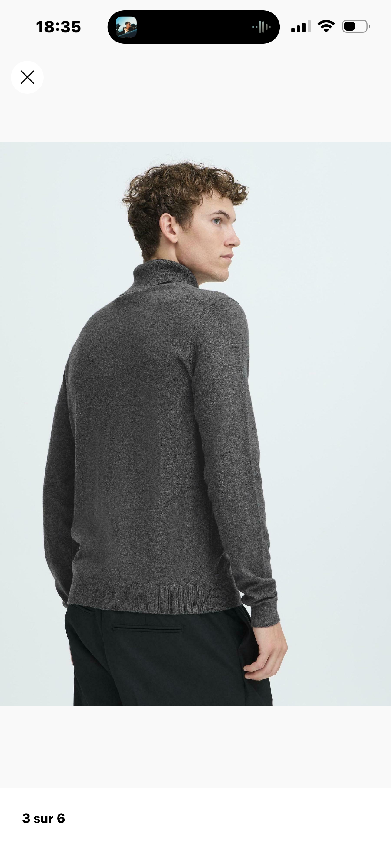 Pull col roulé - Gris - Casual Friday