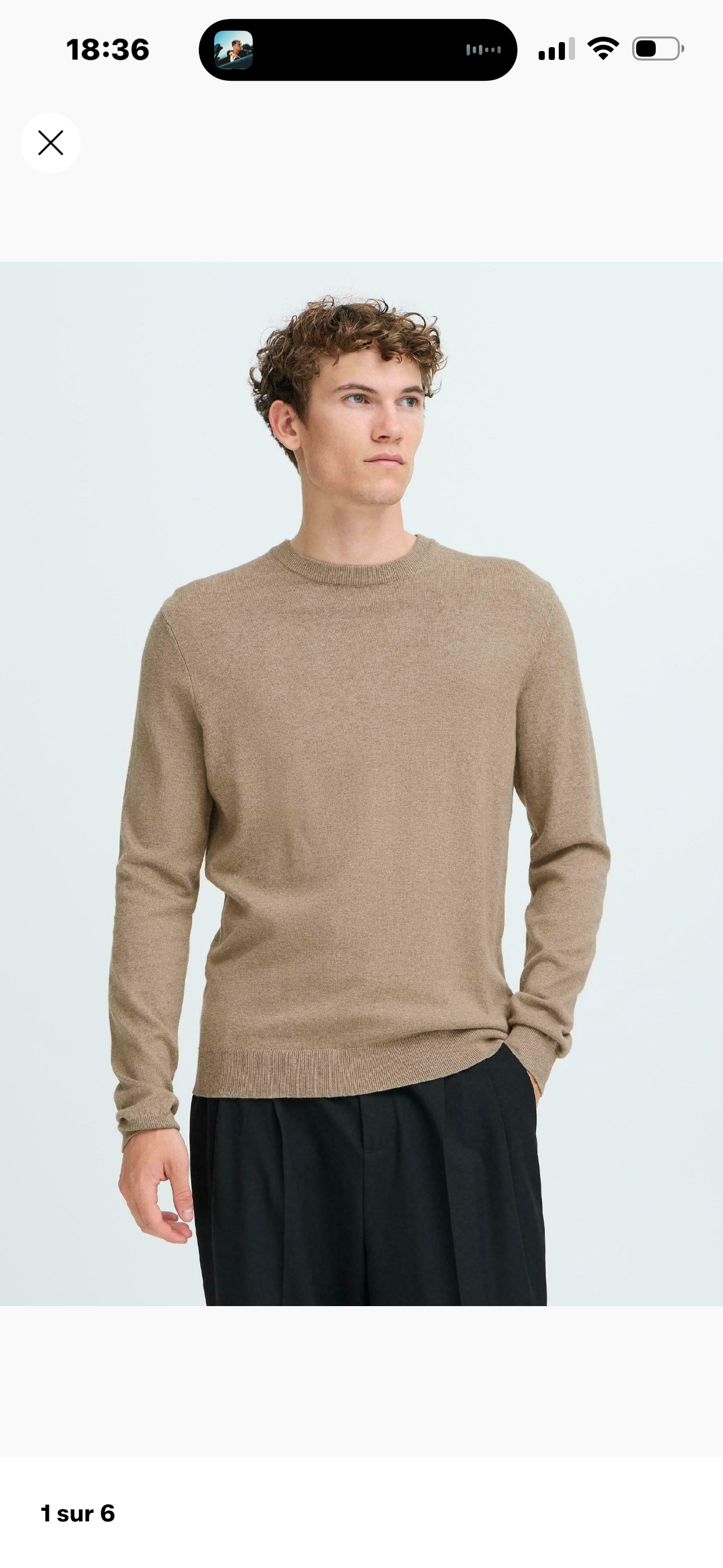 Pull col rond - Beige - Casual Friday
