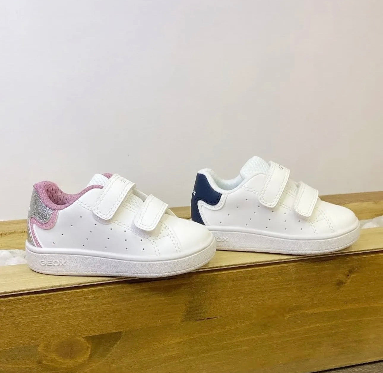 Baskets - Blanche marine - Geox