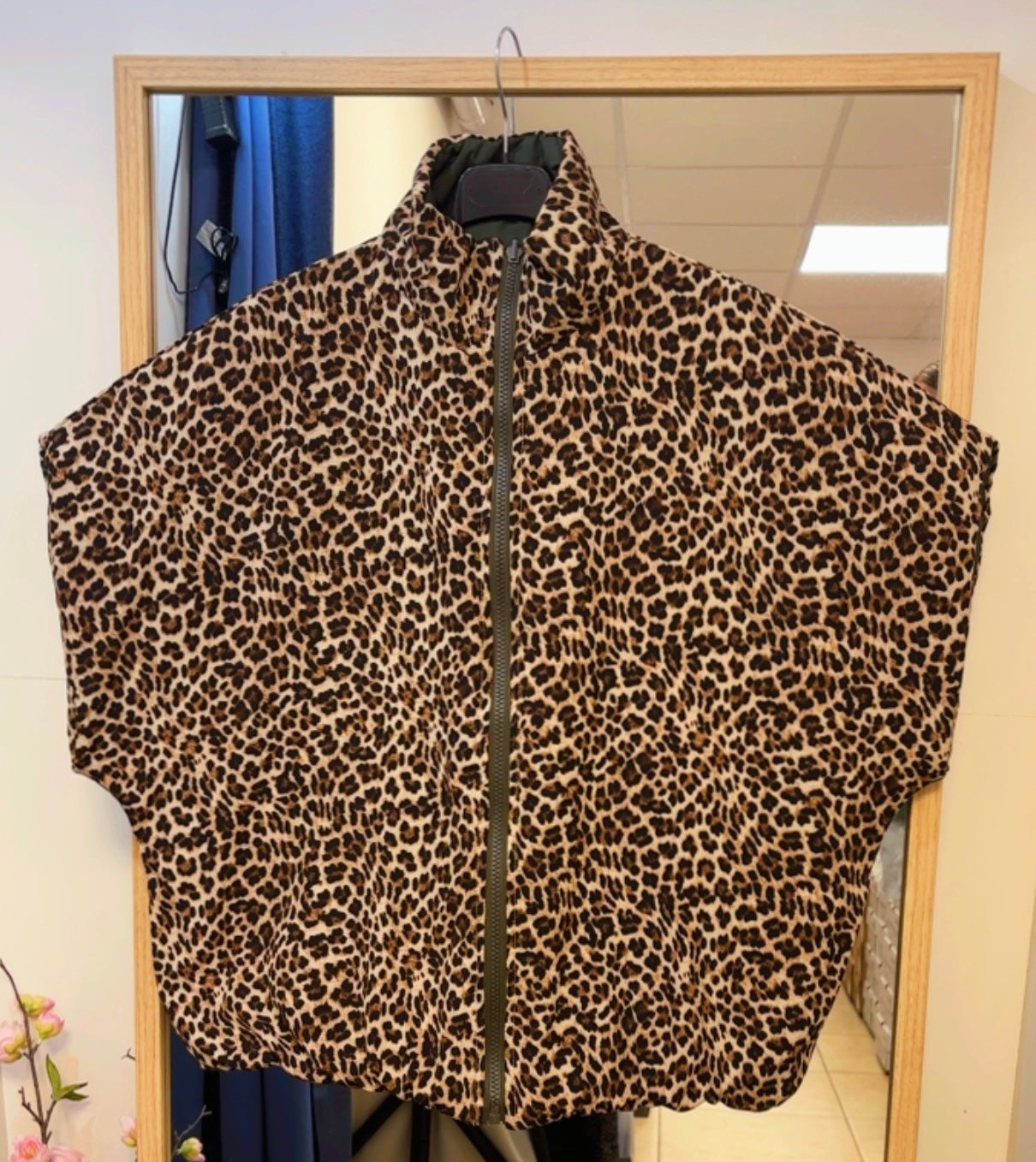 Doudoune - Réversible kaki-léopard