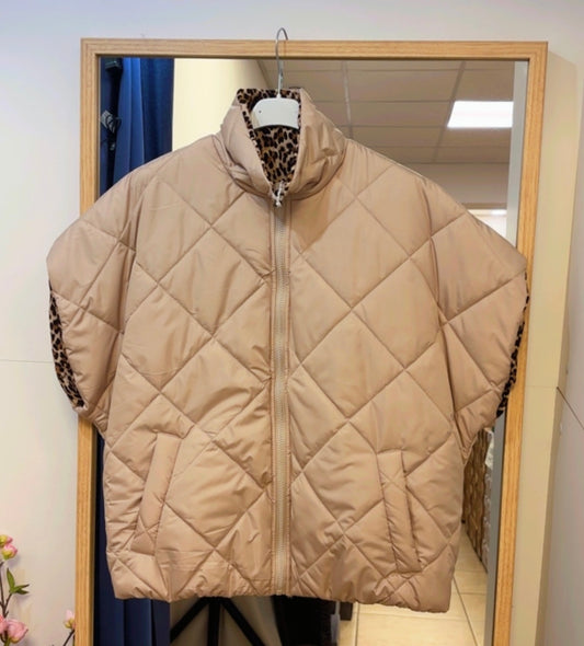 Doudoune - Réversible beige-léopard