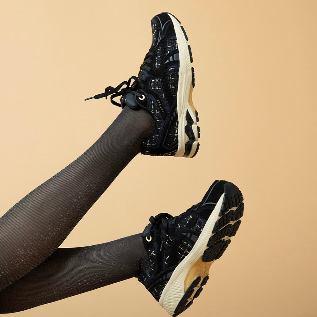 Baskets - City run black tweed- Asfvlt