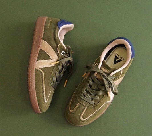 Baskets - Élite Classic army tan fit navy - Asfvlt