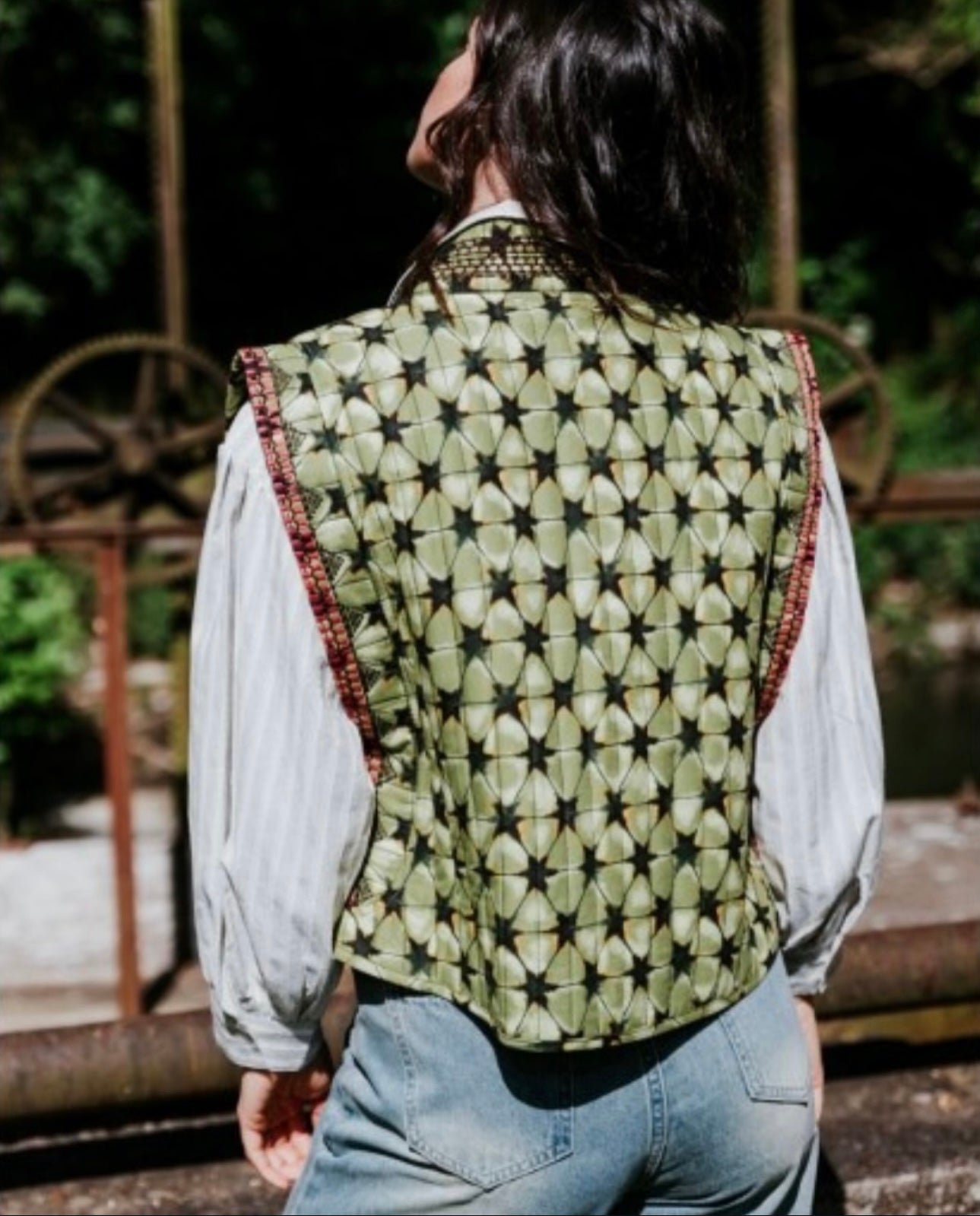 Gilet - Boho vert - Rue Mazarine