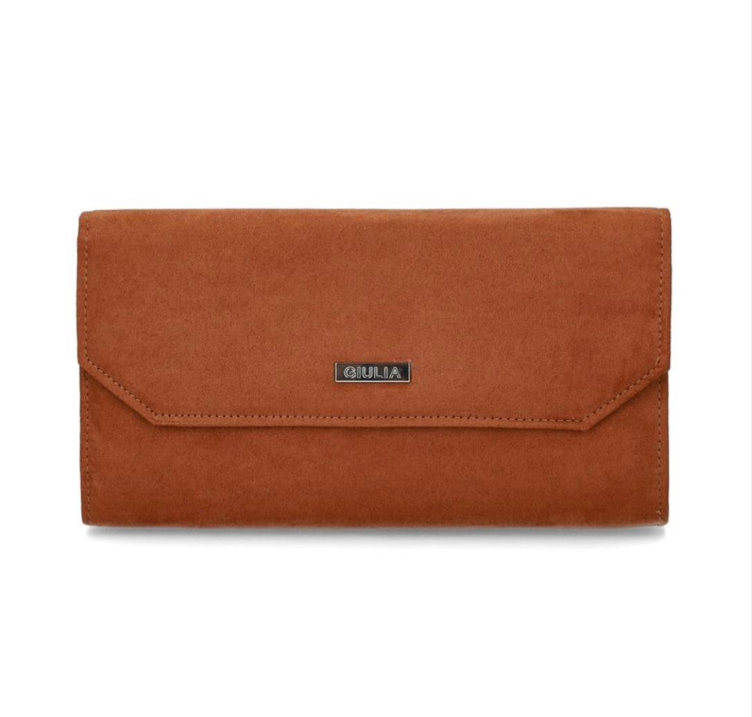 Pochette - Beige Camel - Cuero ante - Giulia