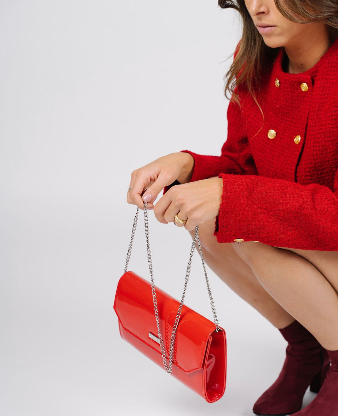 Pochette - Rouge - Bermellon charol - Giulia